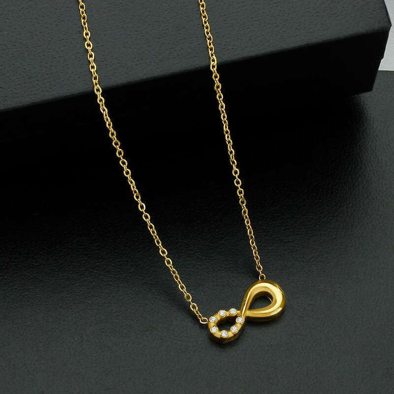 Fashionable titanium steel pendant necklace, beach collarbone chain, women's non fading jewelry
