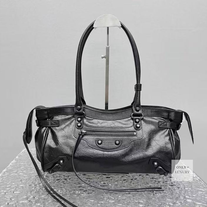 Luxury designer 10A top handbag lambskin motorcycle bag baguette vintage luxury bags shiny genuine leather women men shoulder bags crossbody tote hobo best quality
