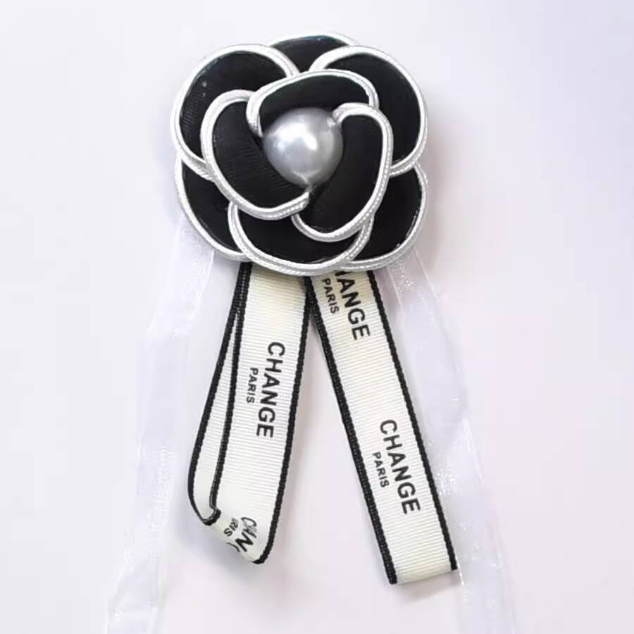Tianhe Lace New Simple Curtain Pin Buckle Tie Strap Camellia Black Decorative Accessories One Piece ddmythur