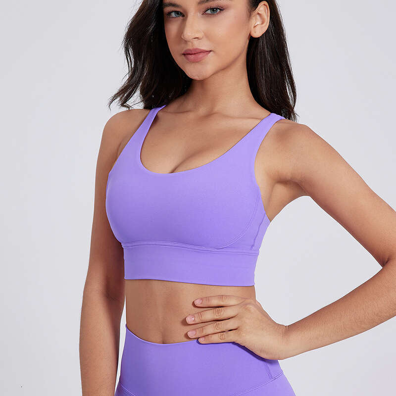 New High-Intensity Yoga Vest with Integrated Chest Pad, Thin Straps, Beautiful Back, Fitness Bra, Sports Underwear