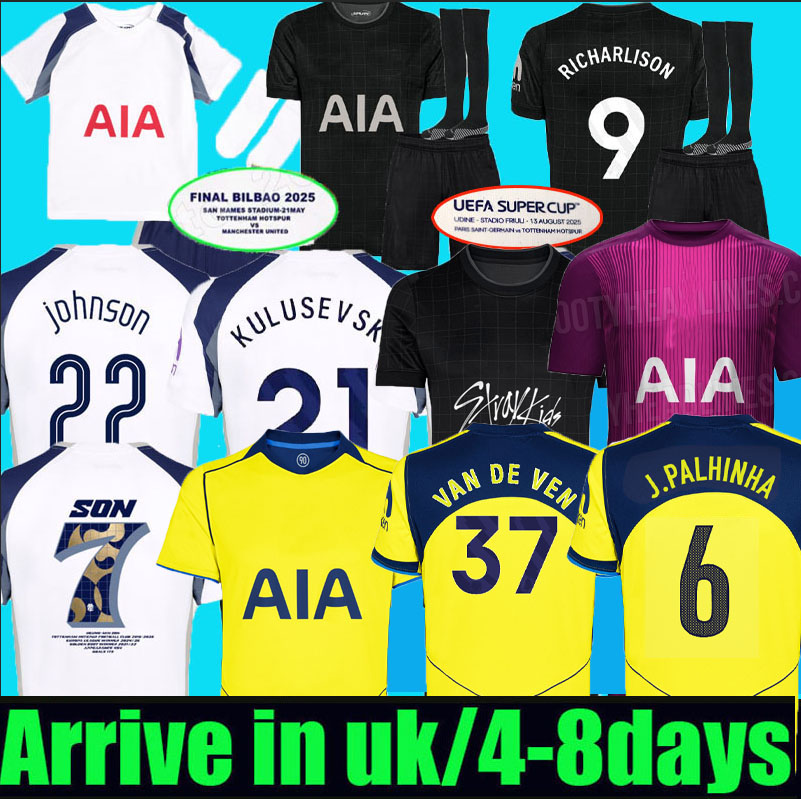 25 26 SON RICHARLISON FINAL Soccer Jerseys Limited Edition Kudus 2025 2026 J.PALHINHA AWAY Football shirt KULUSEVSKI SOLANKE tottenhamJERSEY fans players Men KIDS