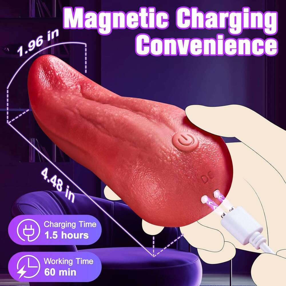 Tongue Vibrator Toy Women - 3 in 1 Realistic Vibrators Sex with 9 Licking Vibrating & Heating Modes Clitoral G Spot Stimulator, Adult Toys Dildo for F