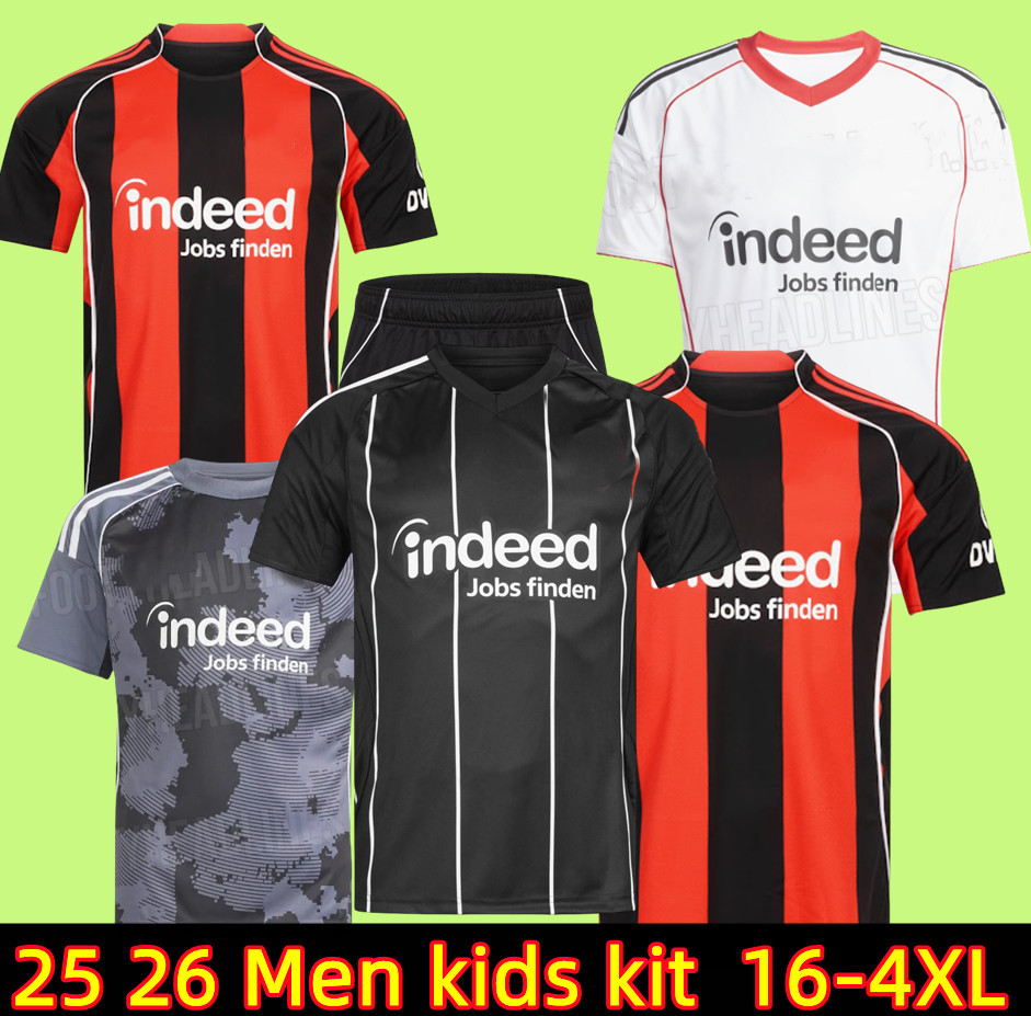 25 26 Eintracht Frankfurt Soccer Jerseys 125 th EKITIKE MARMOUSH DINA EBIMBE KNAUFF M.GOTZE CHAIBI SKHIRI RODE KOCH 2024 2025 Football mens kids kit 125th black golds