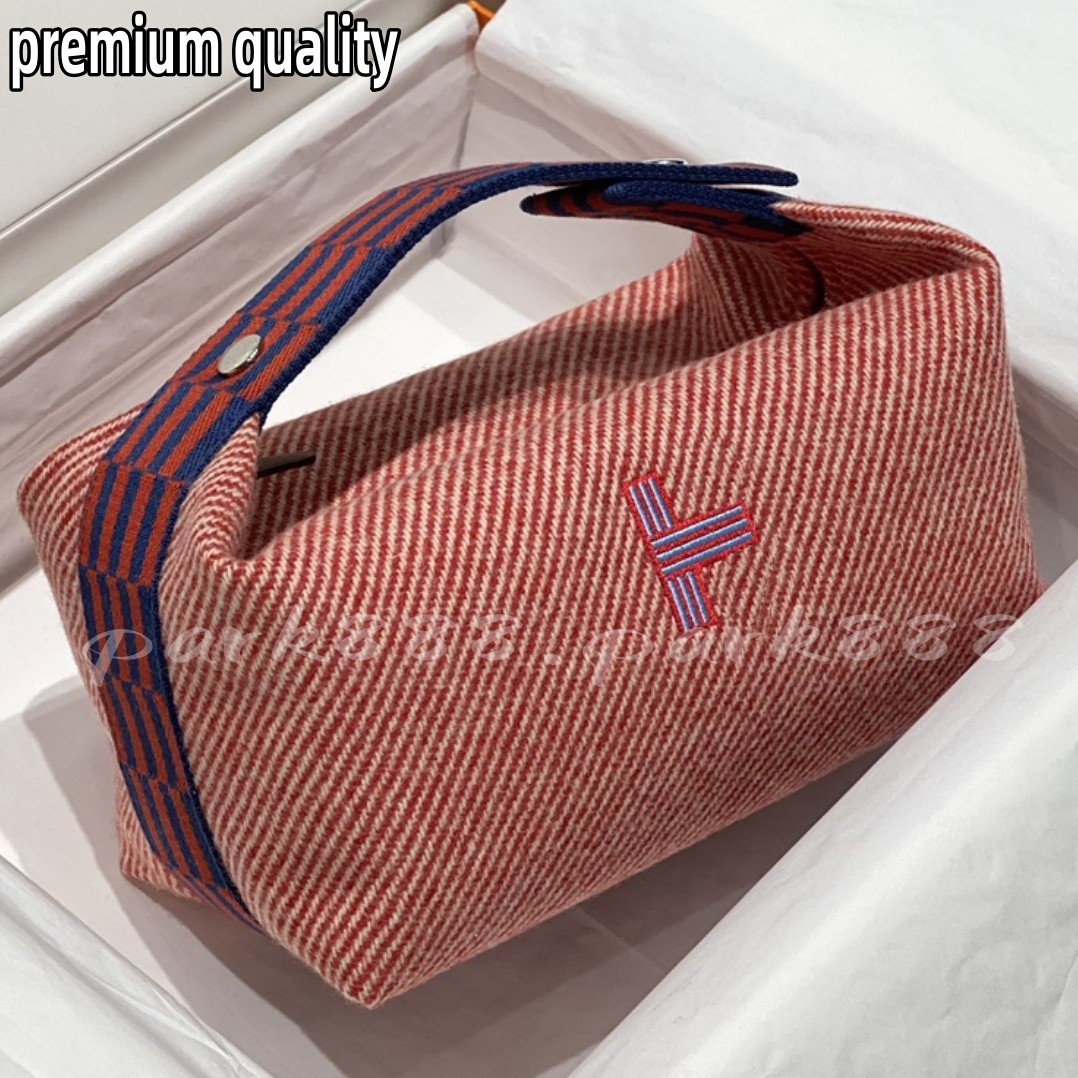 (Order by pic in opt, not by desc) Canvas Webbing Embroidered Lunch Box Bag charming practical bag