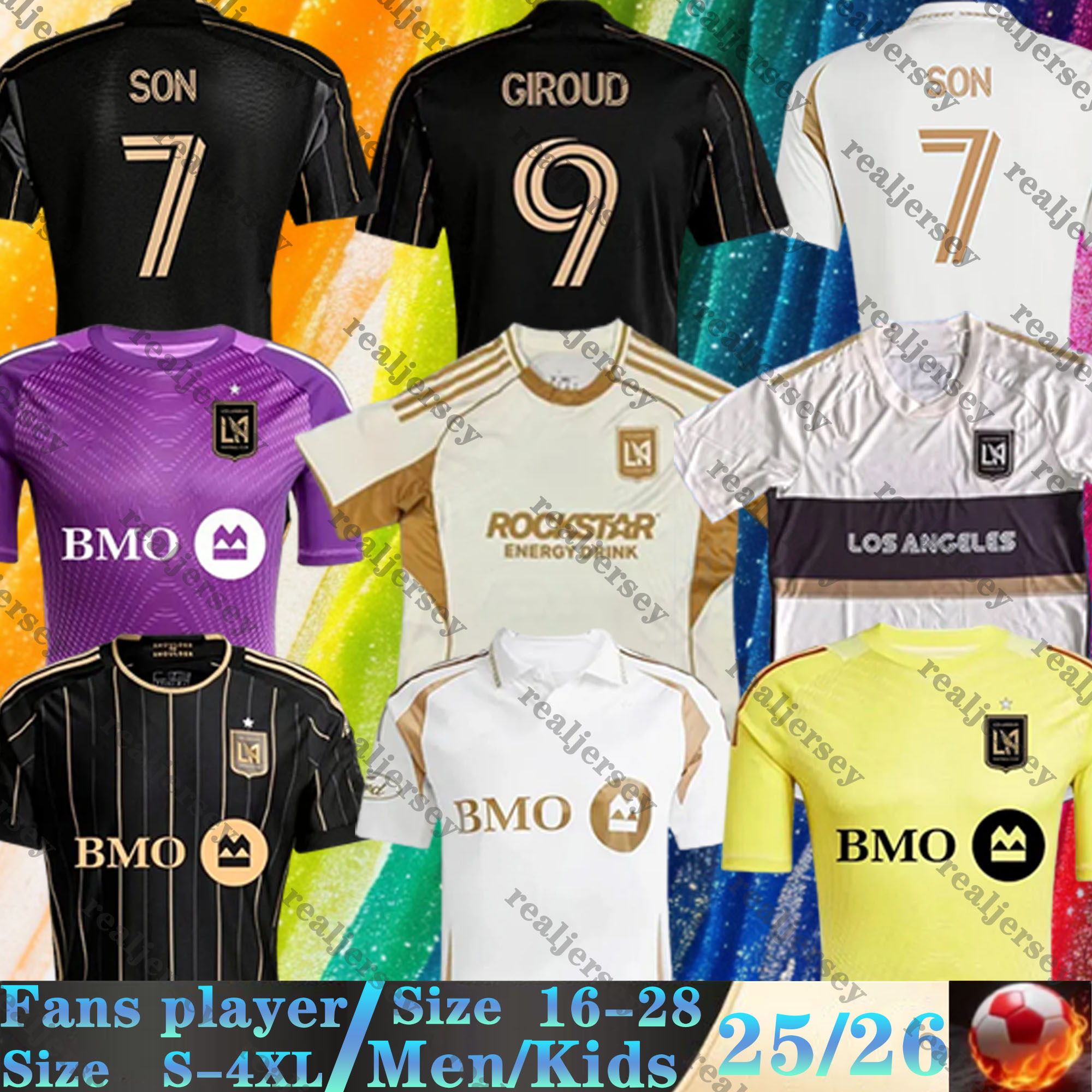 25 26 lafc Soccer Jerseys SON MULLER Home away Vancouver Whitecaps Los Angeles D.BOUANGA 2025 2026 Football Shirts GIROUD Men uniform Kids Kit Socks Sets poptonjersey