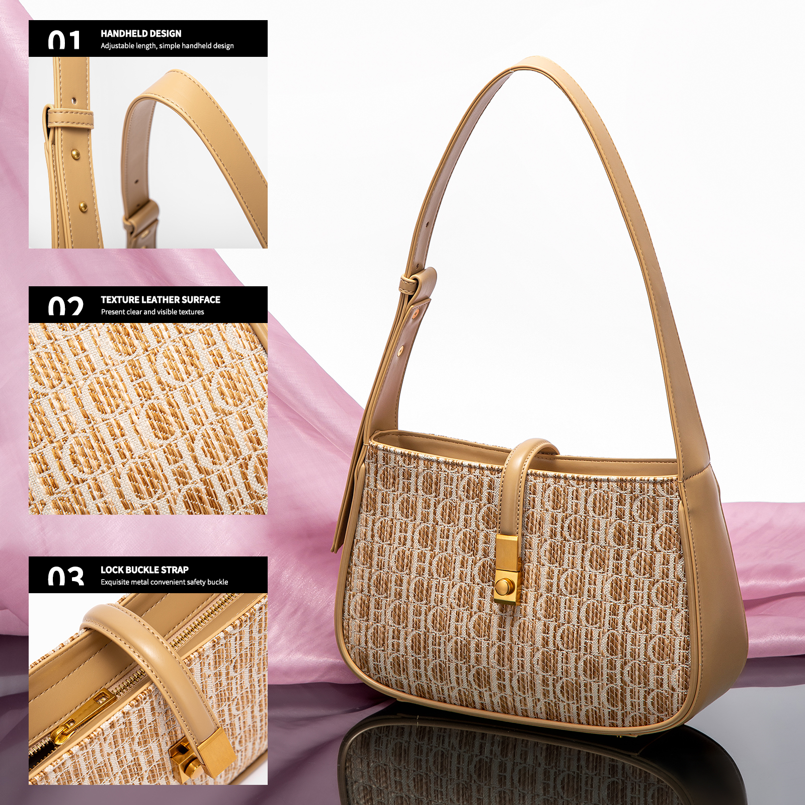 CHCH Women's Party Multi Functional Occasion Handbag Fashionable Classic Retro New Luxury Letter Design Handbag