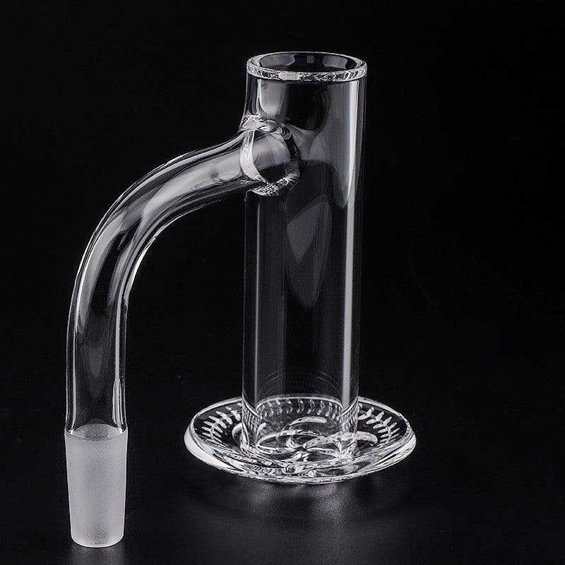 Beracky Smoking Full Weld Beveled Edge XL Quartz Blender Banger With Marble Cap Hollow Column 20mm OD Seamless Weld High Heat Retention Fits Glass Pipes Wholesale