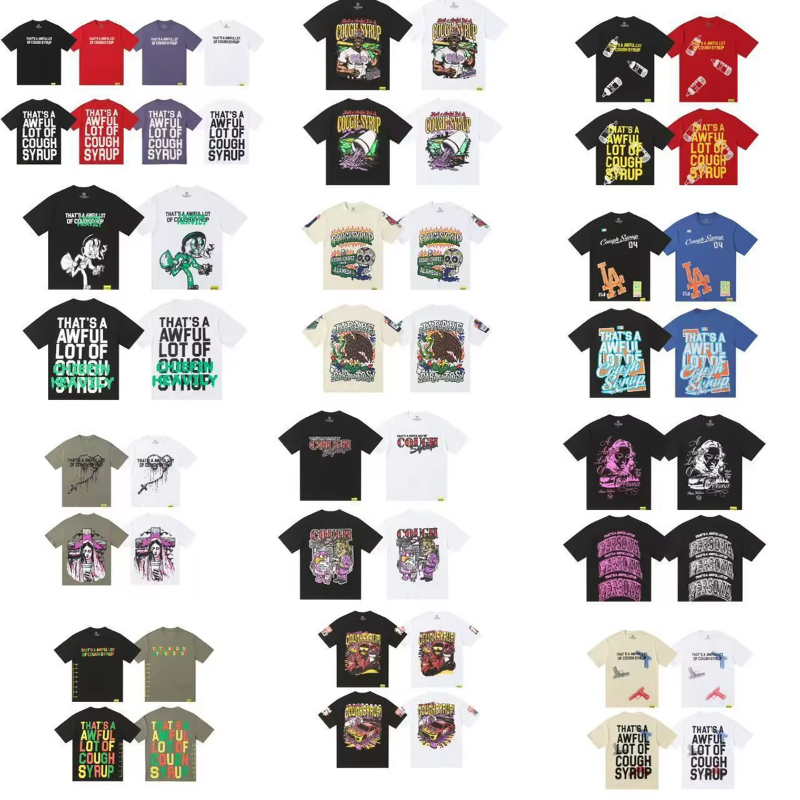 New Fashion Letter Print Short Sleeve Cotton Tshirts for Men and Women Crew Neck Casual Loose Top Tees Streetwear T-shirt