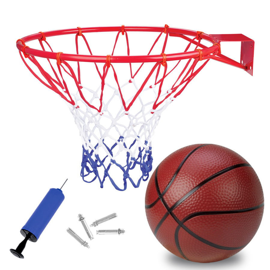 Kids' Durable Basketball Hoop System with Inflation Ball and Hand Pump Perfect for Both Indoor/Outdoor Play