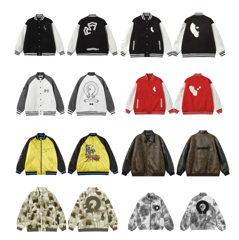 Mens Designer Jackets Baseball Coat Womens Fashion Autumn Winter Vintage Jacket Applique Embroidery Pattern Bomber Coats