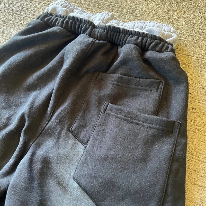 American Sweatpants Y2K Men Gothic Hip Hop Letter Patch Retro Double Layer Baggy Elastic Waist Jogging Casual Pants Z260315