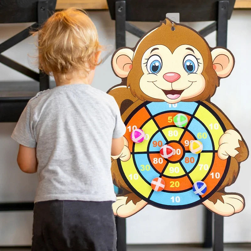 Educational Games Dart Board Toy Stickey Ball Dart Indoor Sports Montessori Games for ren 3 to 7 Years 250826