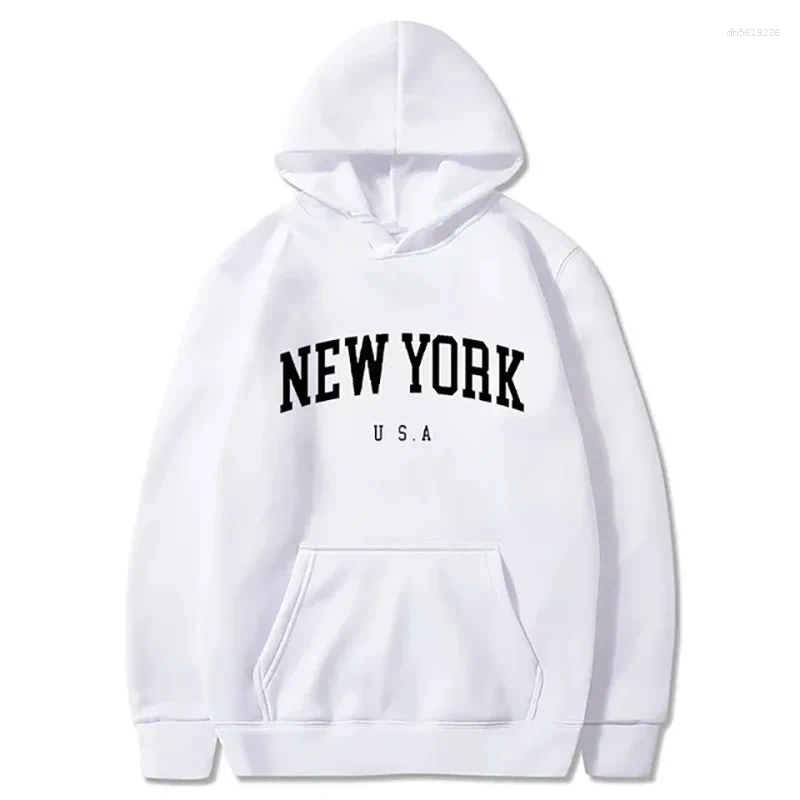 Men's Hoodies YORK Autunm Winter Printed Hoodie Brand Hoody Clothes Vintage Fashion Casual Street Unisex Long Sleeve Pullovers