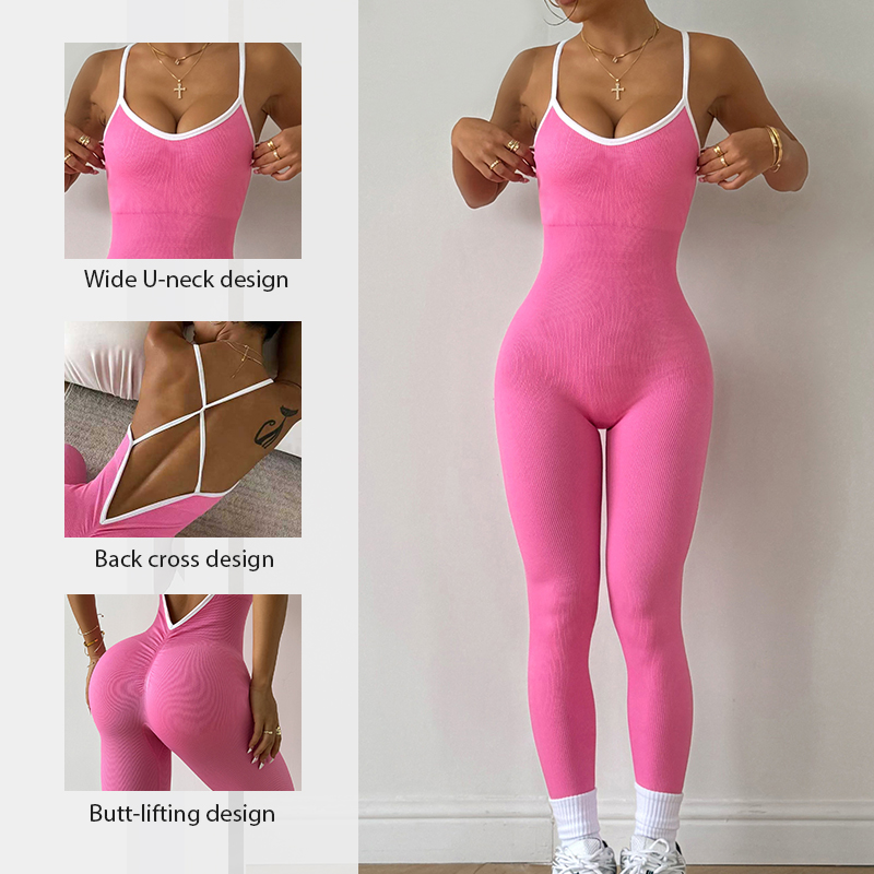 High-Impact Sports Onesie with Fast Drying Fabric Available in Soft Pink Shade