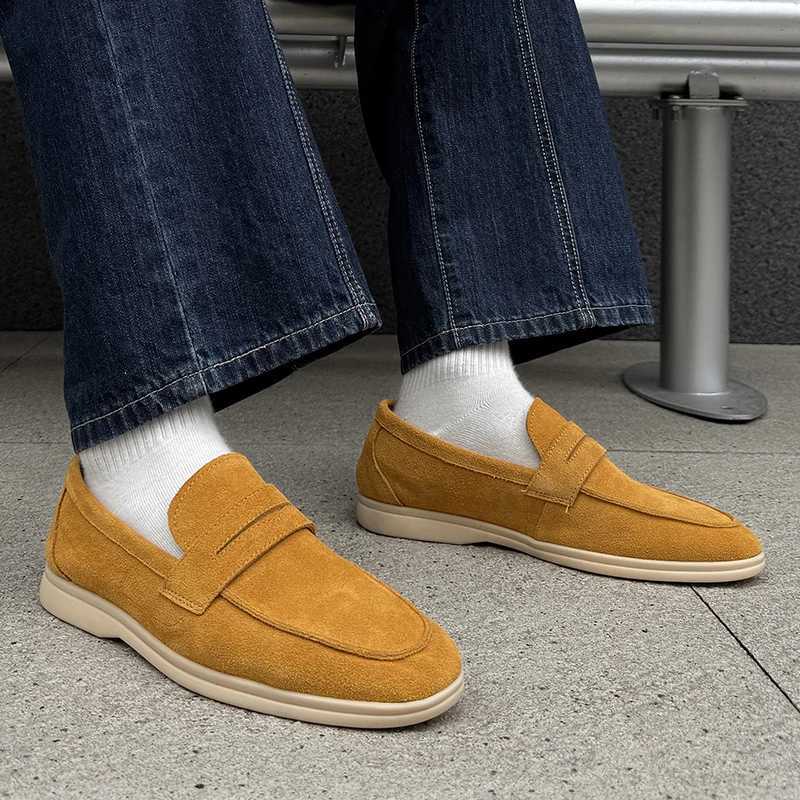 Luxury Brand Designer Loafers Men Solid Color Fi Casual Leather Shoes Men Driving Shoes Quality Men Business Office ShoesXJ250827