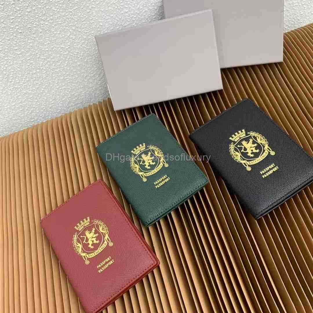 New Paris Document Passport Leather Wallet INS Travel Blogger Same Style Multi Functional Card Holder Passports wallets