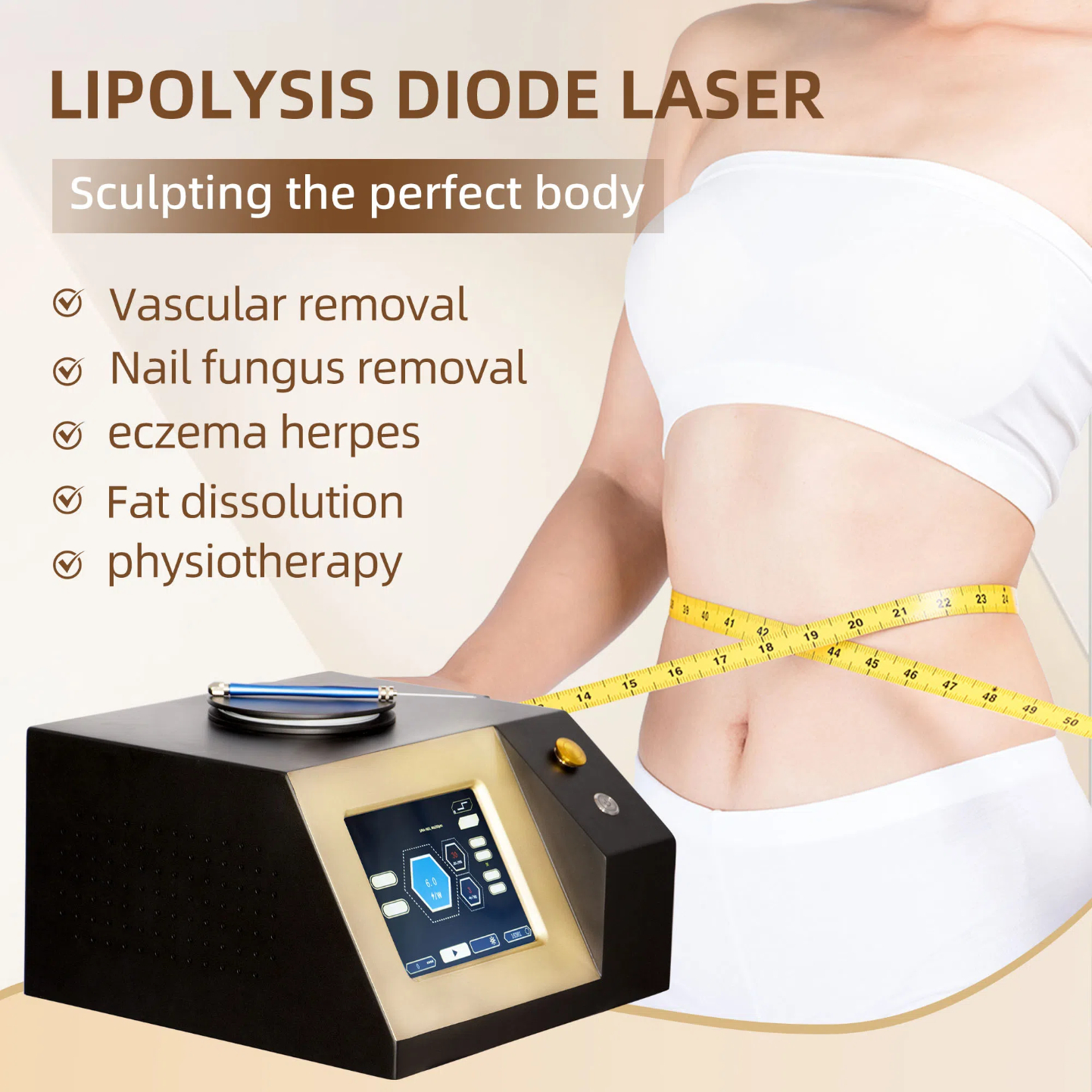 1470nm Diode Laser Laser Fat Loss Body Sculpting Slimming Face Machine Minimally Invasive Body Sculpting Solution Portable Professional For Abdomen Th