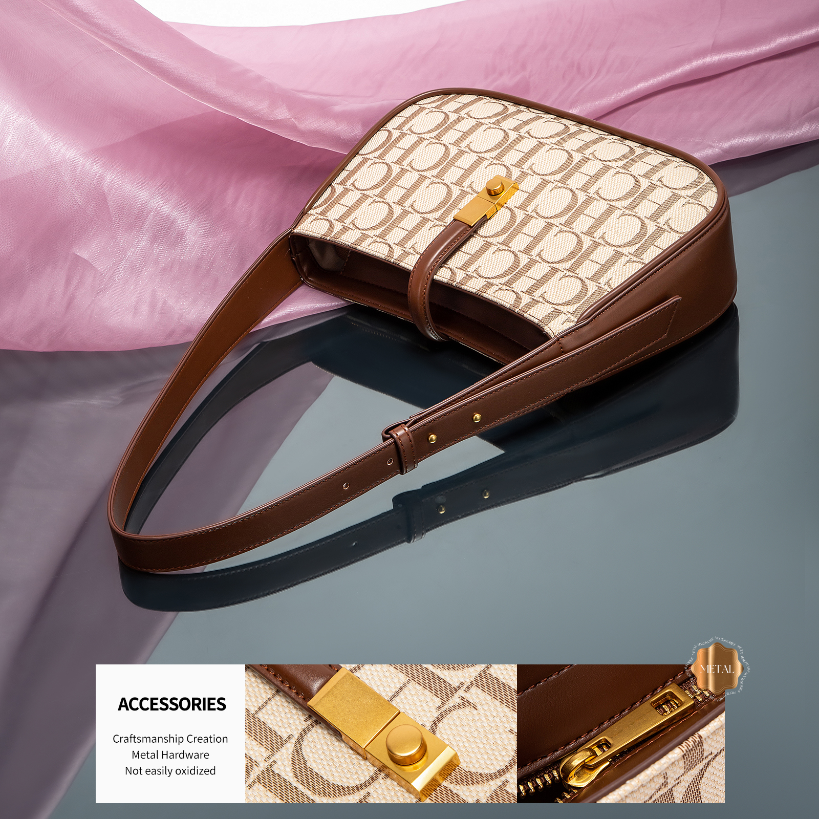 CHCH Women's Party Multi Functional Occasion Handbag Fashionable Classic Retro New Luxury Letter Design Handbag