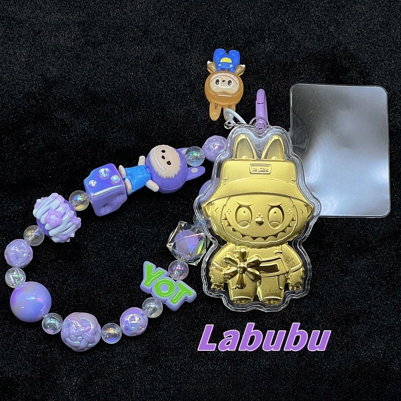 Jewelry Key Rings LABUBU Keychain - Pop Mart Cute Trendy Cartoon Bag Charm Cute LABUBU Character Keychain Accessory: Excellent Bag Decoration Pendant 