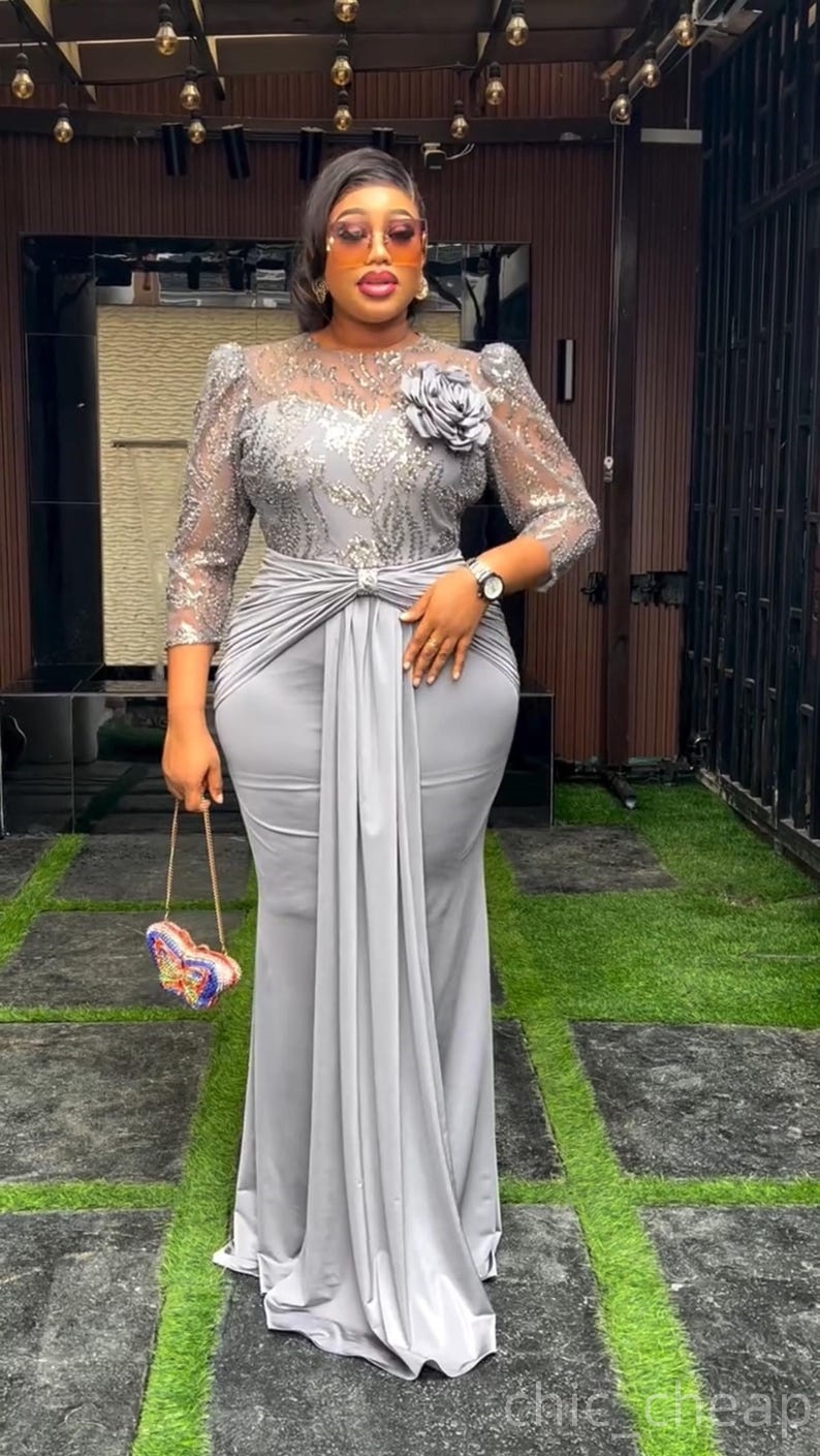 2025 Plus Size Mermaid Chiffon Mother Of Bride Dresses Flower Lace Vintage Prom Evening Party Mamas Dress Vintage 50s Birthday Wedding Guest Groom Mot