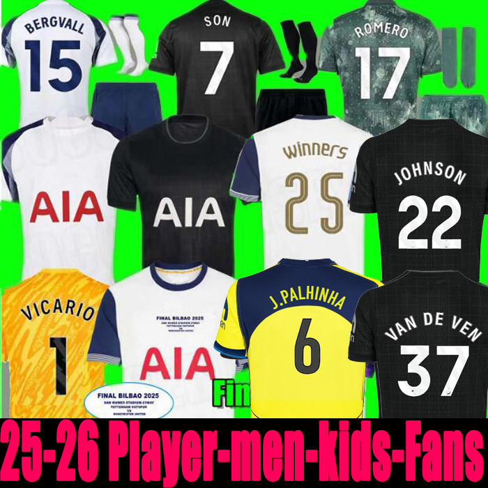 25 26 SON Soccer Jerseys 25 26 jersey Football shirt SOLANKE MADDISON LLORIS ROMERO PERISIC KULUSEVSKI BENTANCUR KANE RICHARLISON PEDRO PORRO Fans and player 16-4xl