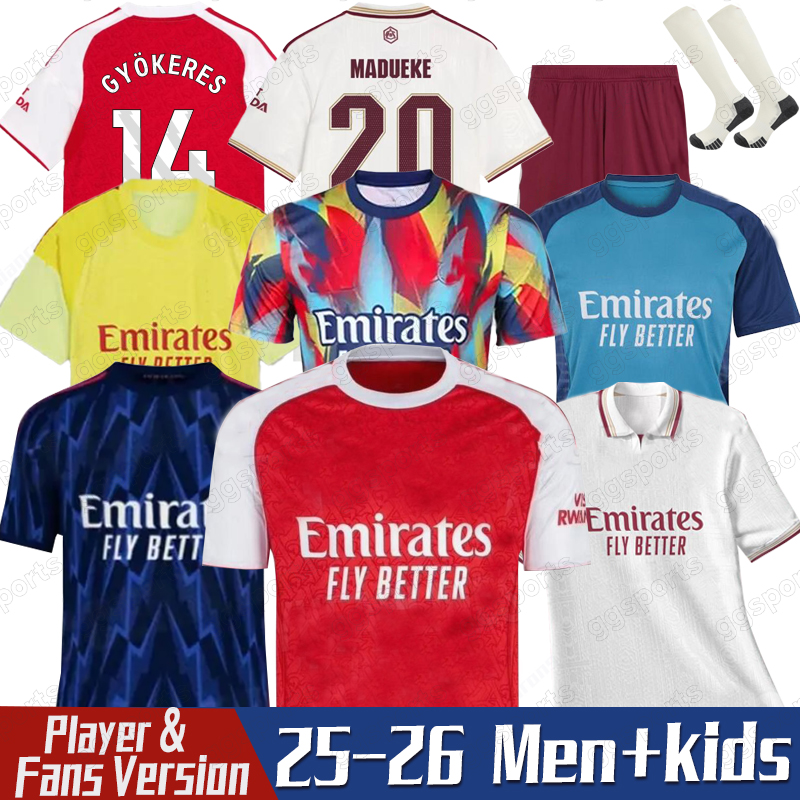 saka HAVERTZ soccer jerseys 24 25 26 G.JESUS CALAFIORI MERINO RICE ODEGAARD MARTINELLI 2024 2025 2026 Trossard football kits shirt Men women Kids fans player