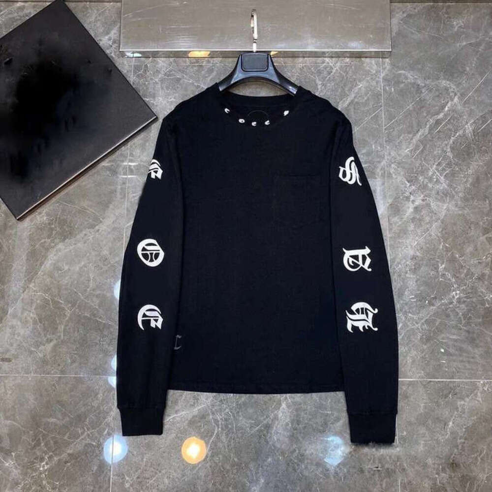 Men Designer Chrome Sweater Mens Shirts Letter Printed Tshirts Fashion Spring Summer Long Sleeve Tops Hot Sale Chrome Styles Breathable Tshirts