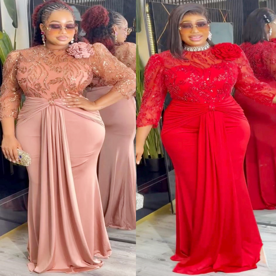 2025 Plus Size Mermaid Chiffon Mother Of Bride Dresses Flower Lace Vintage Prom Evening Party Mamas Dress Vintage 50s Birthday Wedding Guest Groom Mot