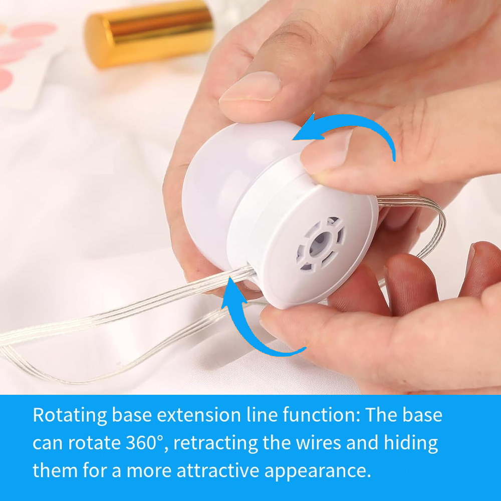 USB makeup lamp with LED, double-color diffused lighting, adhesive mounting, suitable for vanity mirror, Hollywood makeup mirror light, no drilling re