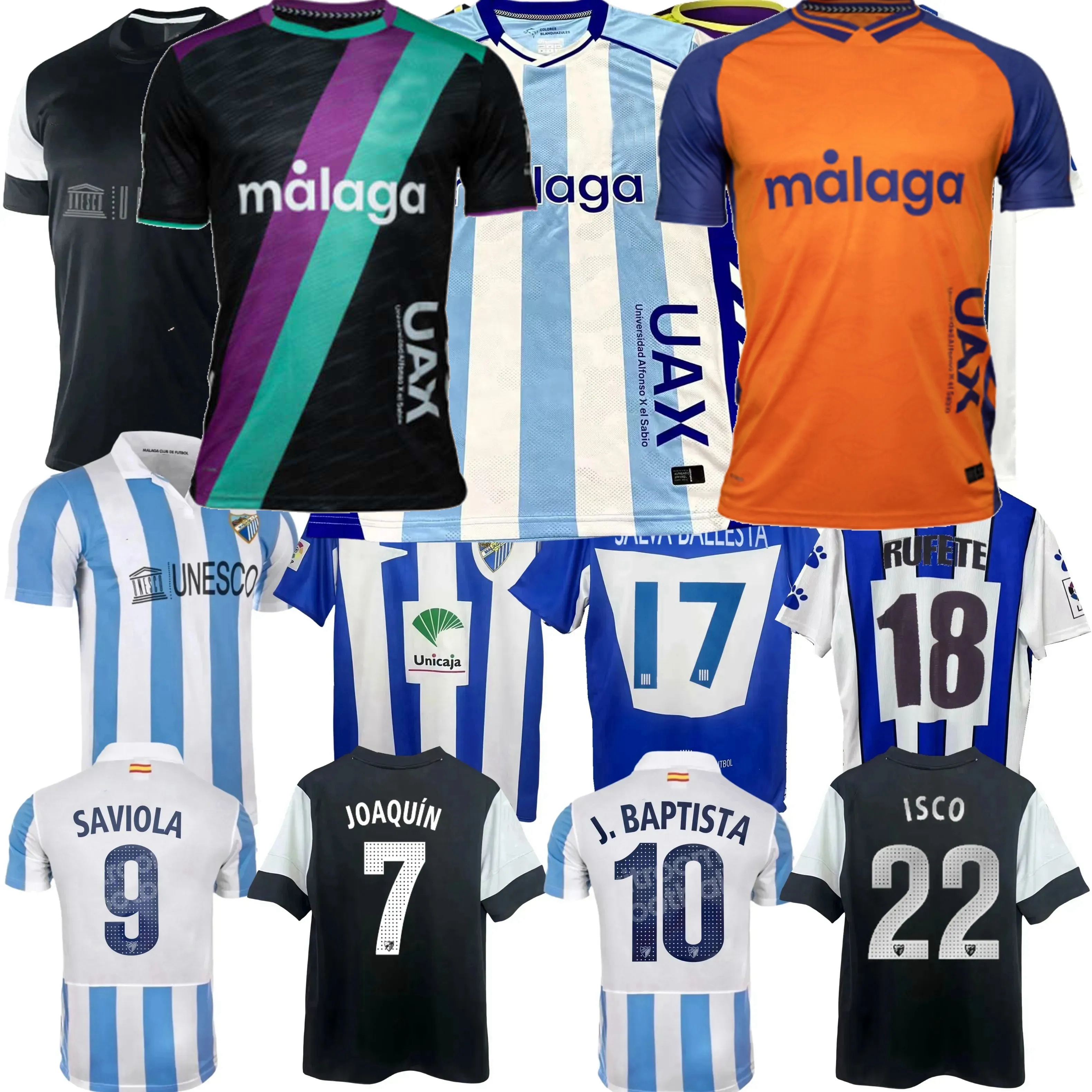 Retro 2005 06 2012 2013 JOAQUIN 2025 2026 Malaga Soccer Jerseys ISCO J.BAPTISTA D.LARRUBIA BATURINA SAVIOLA SALVA BALLESTA 120th football men kids shirt