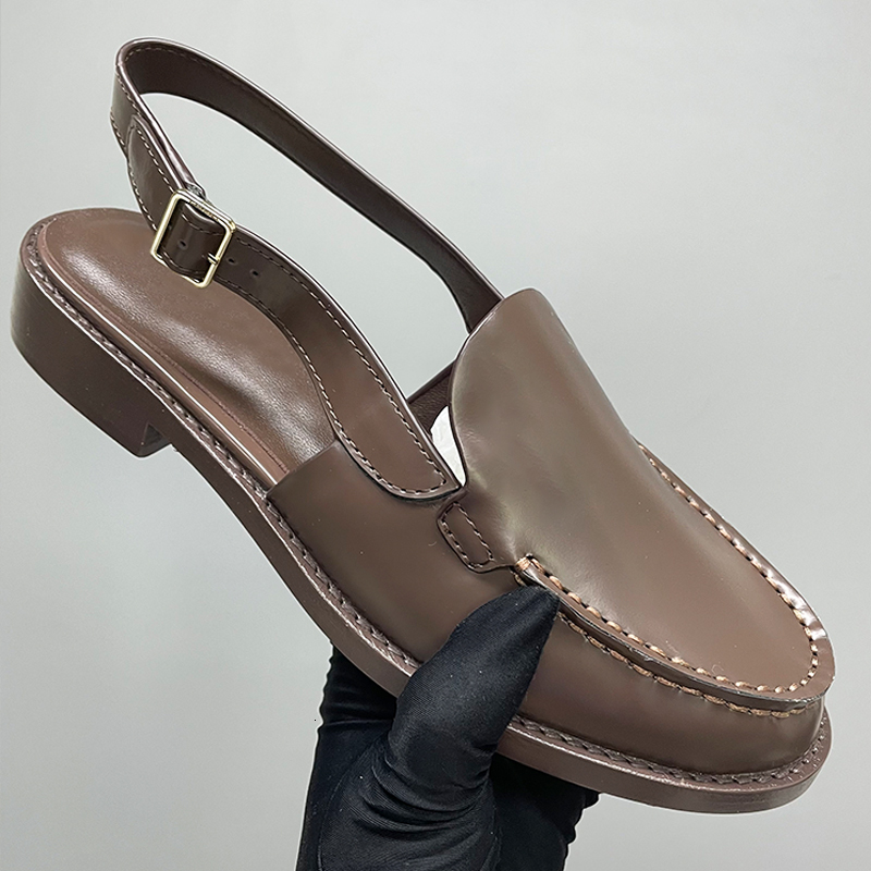 Designer Dress Shoes Slingback Loafer Leather Suede Loafers Women Ballet Flats Sling Back Wool Loafer Sandal Party Shoes Fashion Casual Shoes 755