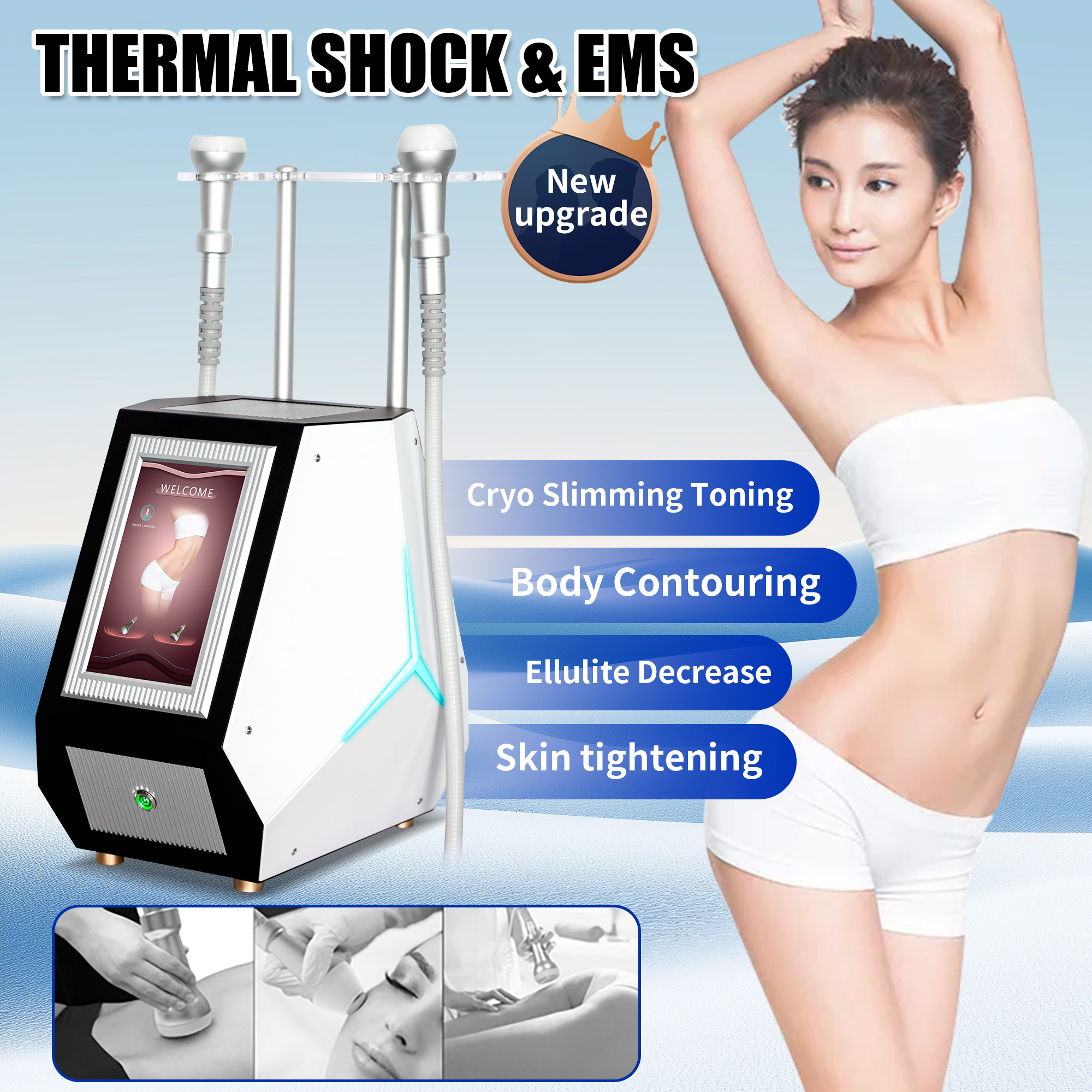 New Dual-Temperature Skin Contouring Device Portable Body Firming Equipment CE Certified Non-Invasive Cooling