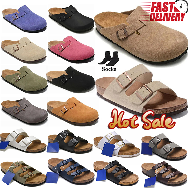 designer slippers clog sandals birkanstocksandal clogs Mules Suede slides men women Beach Platform Classic Leather Slide Birk Sandals