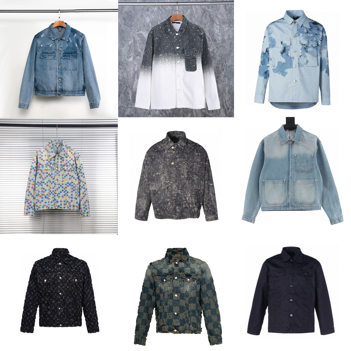 Designer Jacket Denim Jacket Spring/Fall New Arrival All-Over Print Series Oversized Casual Denim Jacket Unisex Size M-XXL
