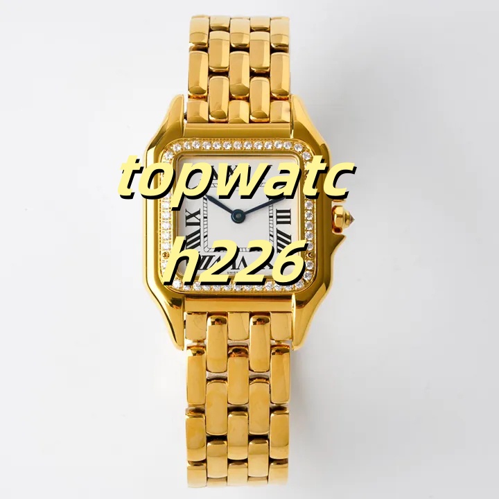 Designer Quartz Movement Ladies' Square Watch - Gold/Silver Options