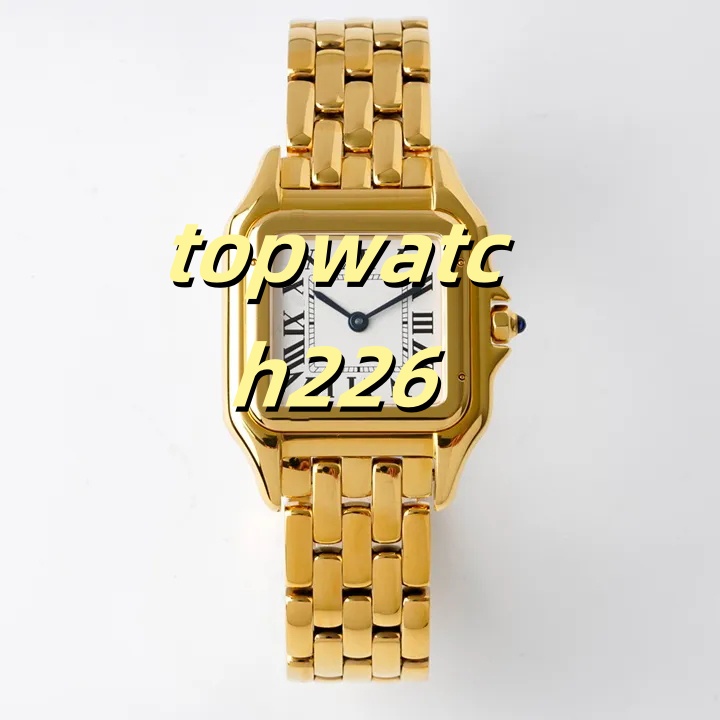 Watch high-quality watch womens watch Elegant watch 27 22mm square watch classic gold rose gold watch casual quartz movement Roman digital watch smart watch women