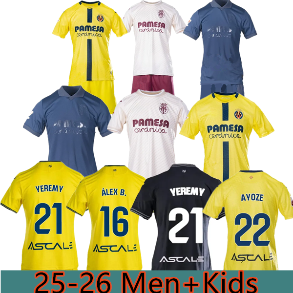 2025 2026 Villarreal home away 3rd soccer jersey shirt GERARD FOYTH CHUKWUEZE PACO ALCACER IBORRA Camisetas de futbol 25 26 Villarreal men and kids football shirts