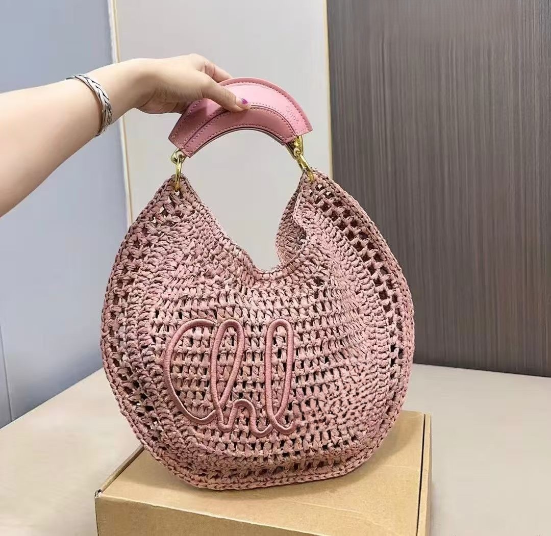 Laies Luxury Designer Bag Tote bag Straw Bag Big Capacity Travel Shopping bag women Handbags Knitting Letter Shoulder bags Vacation