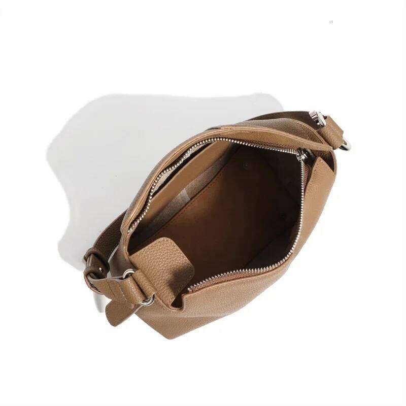 New Women's Genuine Leather Cross Body Pillow Bags Lady Fashion Handbag Casual Female Underarm Messenger Sling Shoulder Bag