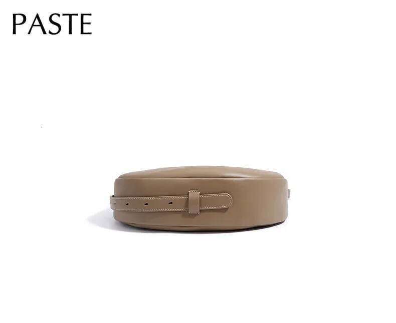 2025 Wine Red Fashion Designer Calfskin Leather Saddle Shoulder Bag High-End Simple Lock Women Handbag Dropshipping