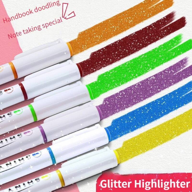 4pcs Color Shiny Pens Set Bling Sparkling Highlighter Marker 4mm Brush For Drawing Painting Art School Metallic Glitter i1