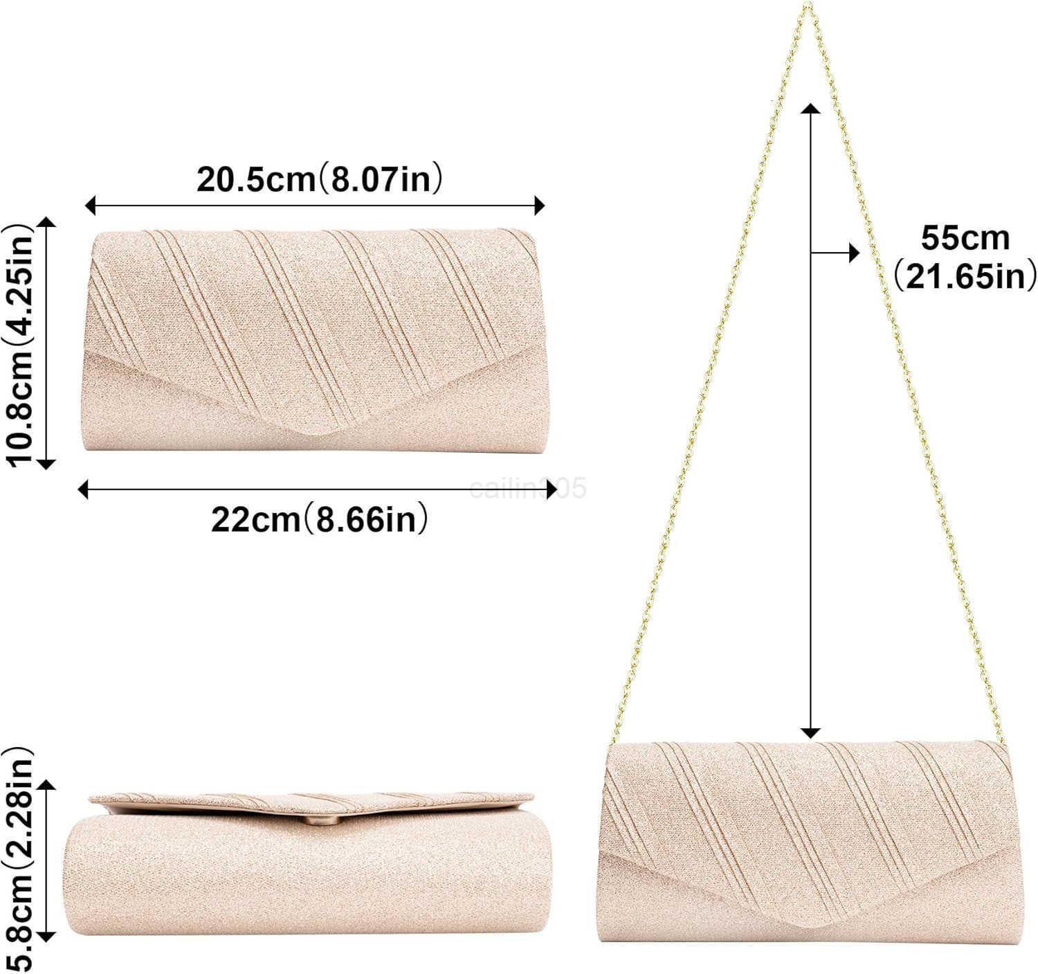 Womens Evening Handbags Glitter Envelope Clutch Purses Formal Ladies bag for Date Night Out Party8743x24in Z25910