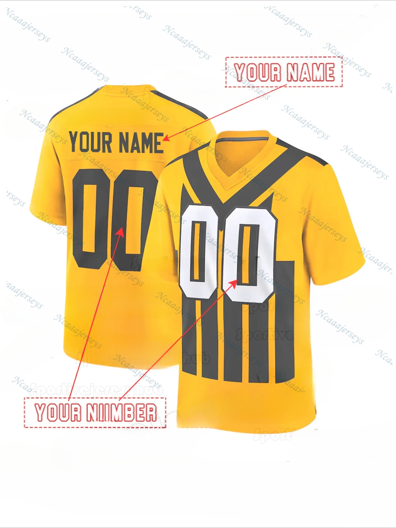 Custom 1933 Throwback Jersey 8 Aaron Rodgers Jack Sawyer Howard Metcalf 90 Watt Football Patrick Queen Joey Porter Jr Franco Polamalu Fitzpatrick Freiermuth