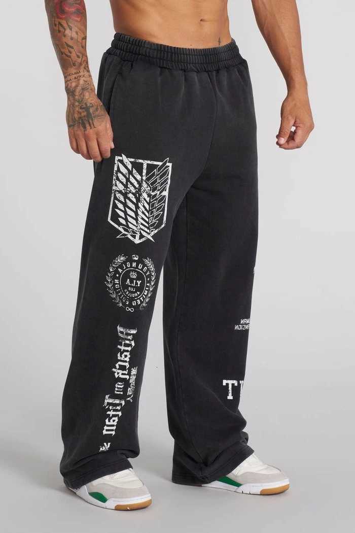 2K Attack on Titan Pants Men Baggy Popular Trouser Wide Leg Harajuku Streetwear Casual Vintage Hip Hop Joggers Women Clothing X250828