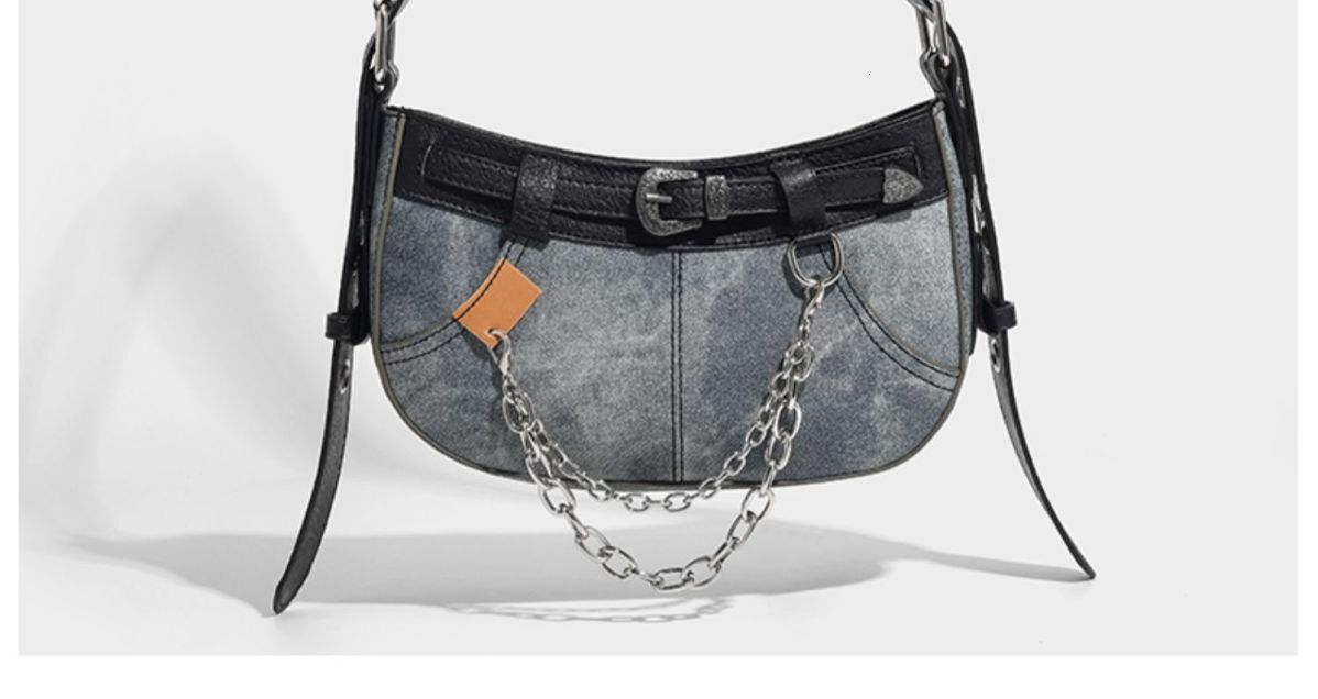 Autumn New Women s Shoulder Bag Spicy Girl Denim Armpit Bag Women s Crossbody Bag Fashionable And Popular Autumn New Designer Bag Niche Retro Denim Ha