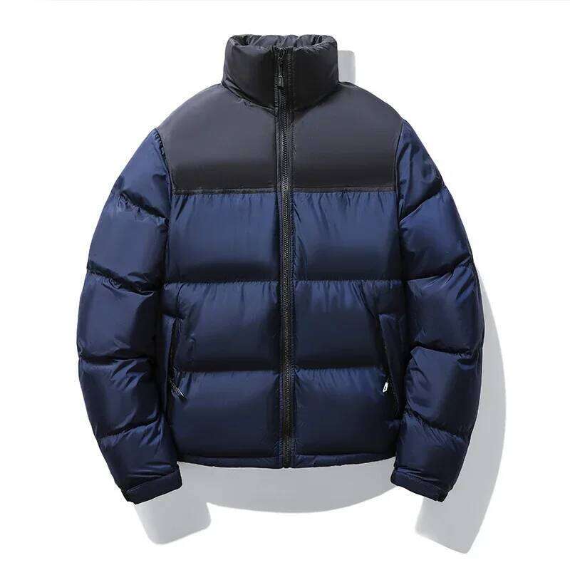 2024 Men's Winter Fashion Splicing Style Hidden Hooded Warm Parka Coats Women's Street Short Down Cotton Padded Jacket