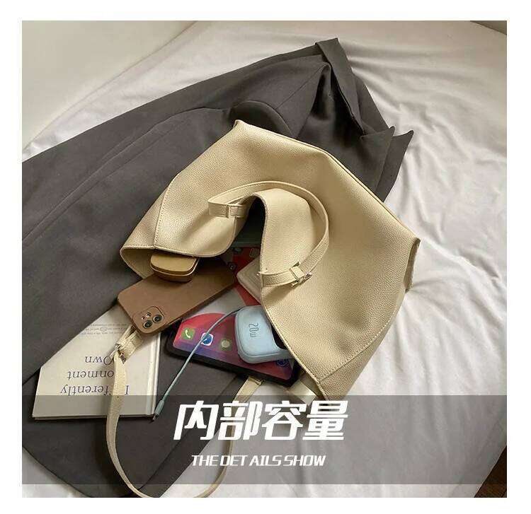 Brand Designer PU Leather Lichee Pattern Women's Shoulder Retro Crossbody Bag Bucket Large Capacity Handbag