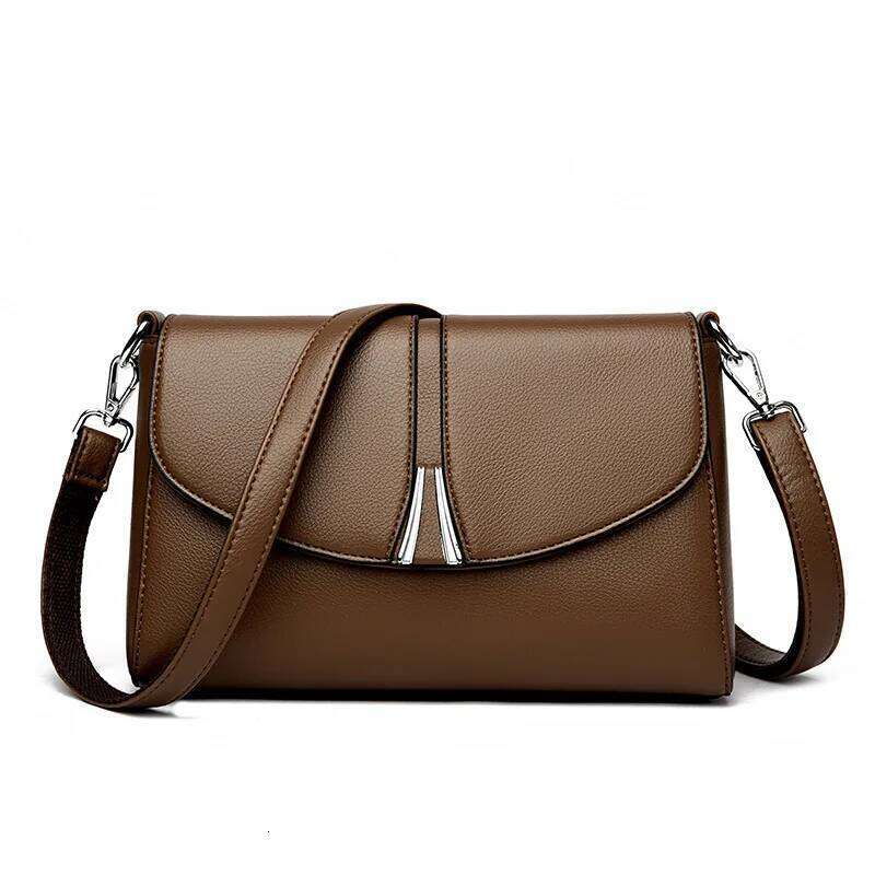 Cross-Border Foreign Trade Women's 2025 New Fashion Middle-Aged Mother Messenger Simple Portable Shoulder Square Bag
