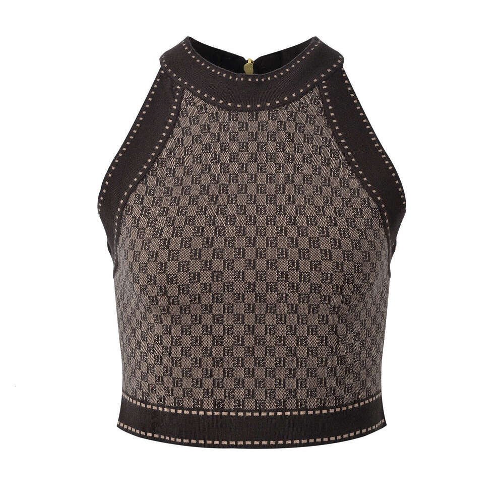 2024 Summer New Little Style Elegant Socialite Slim Fit Halter Neck Tank Top + Bodycon Skirt Set