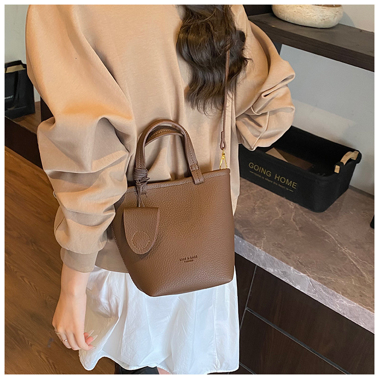 Autumn New Women s Shoulder Bag Minimalist Niche Women s Hand held Basket Bag Autumn New Designer Bag New Texture Bucket Bag Commuter Women s Crossbod